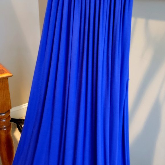 GUESS By Marciano Purple / Blue Elastic Top Size Small Maxi Dress w/ Pockets - Picture 7 of 10